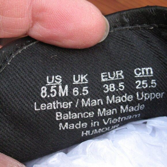 Franco Sarto Black Leather Block Heel Sandals - Picture 9 of 10